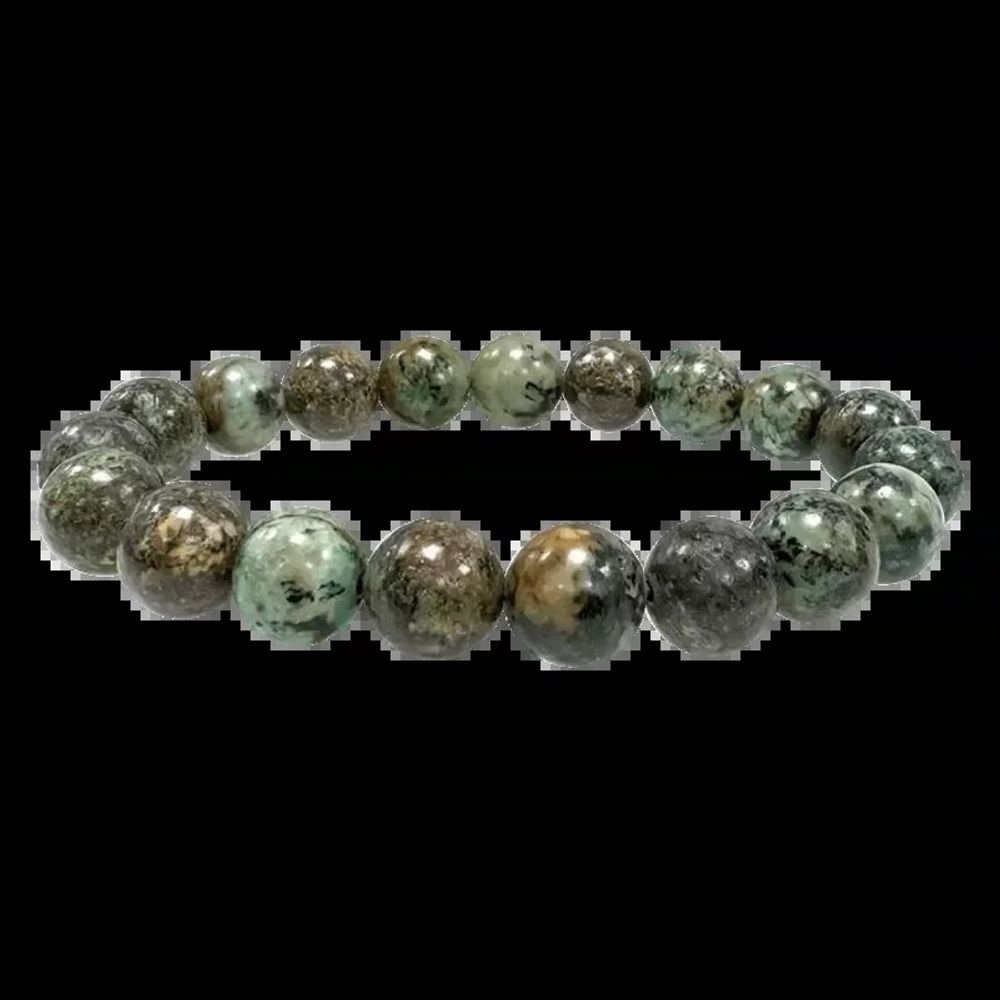 Bracelets - Bracelet turquoise naturelle d'Afrique perles 10mm - ARABESK