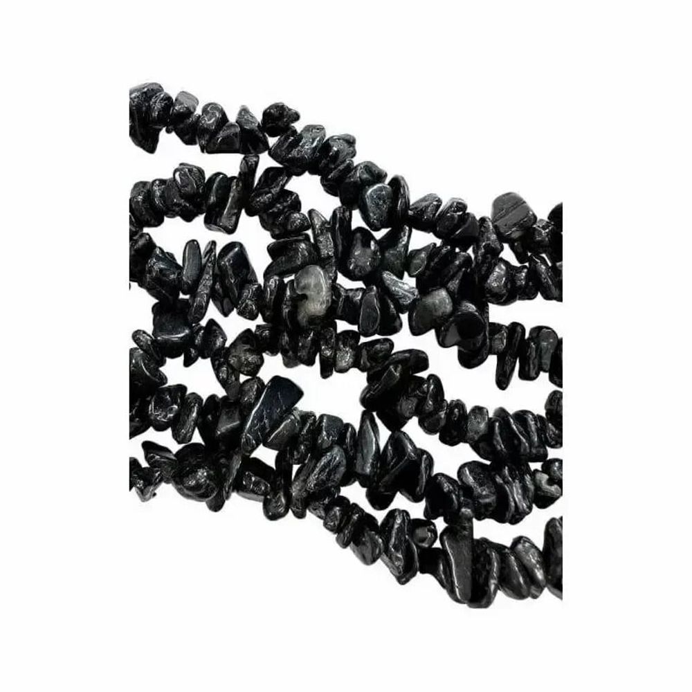 Jewelry - Black Tourmaline Chips 3-8mm on a 80cm thread - ARABESK