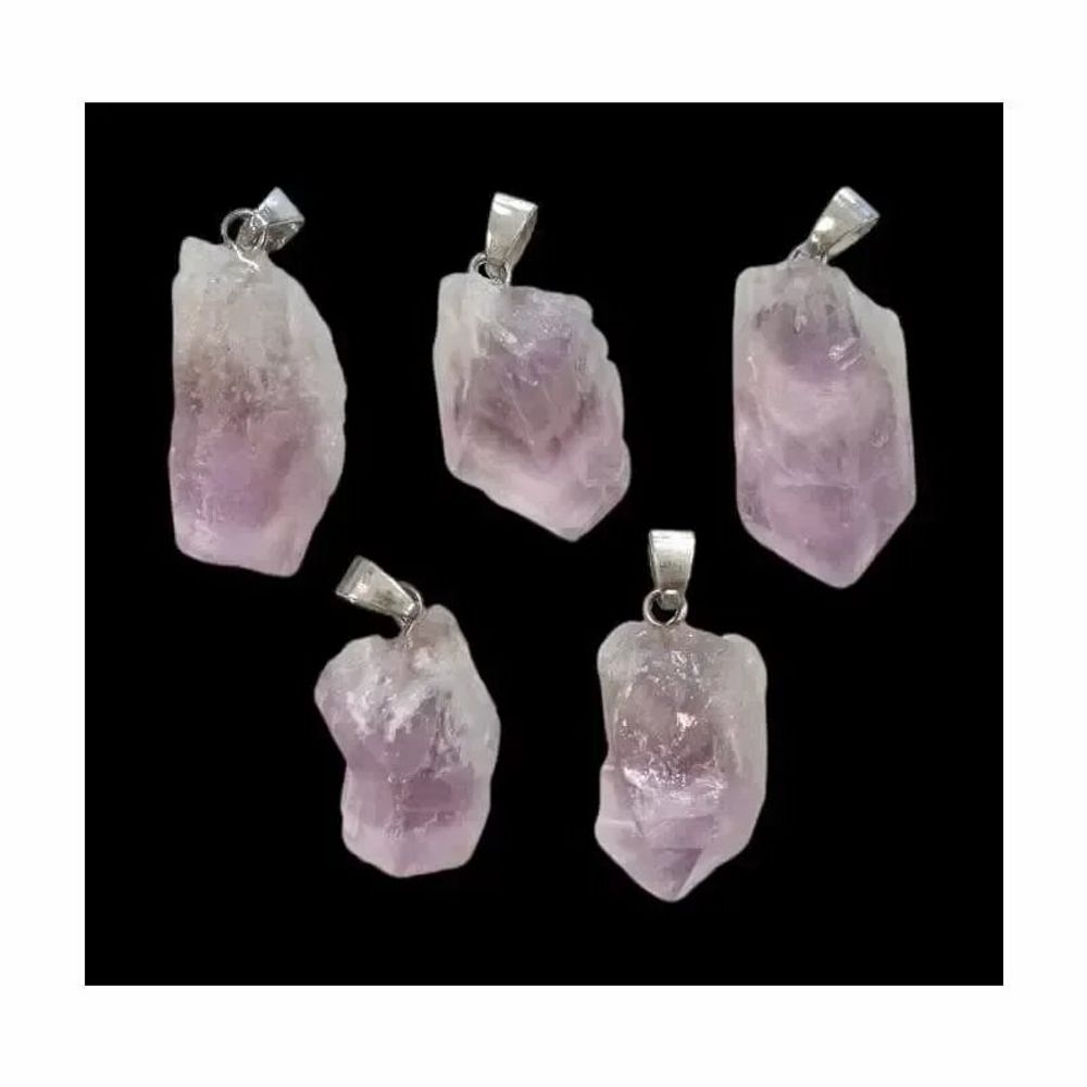 Bijoux - Pendentif Pierre Brute Amétrine x5 - ARABESK
