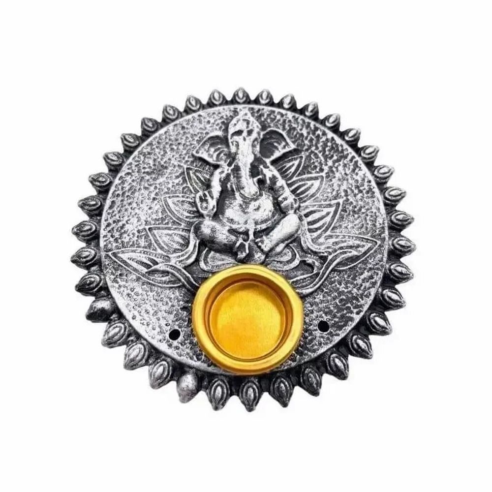 Scents - 6 x Gray Ganesh incense holders 9cm - ARABESK