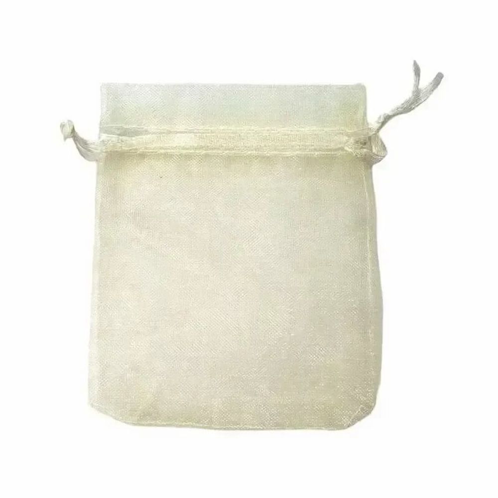 Bijoux - Sacs en Organza 7x9cm Beige (Lot de 100 pièces) - ARABESK