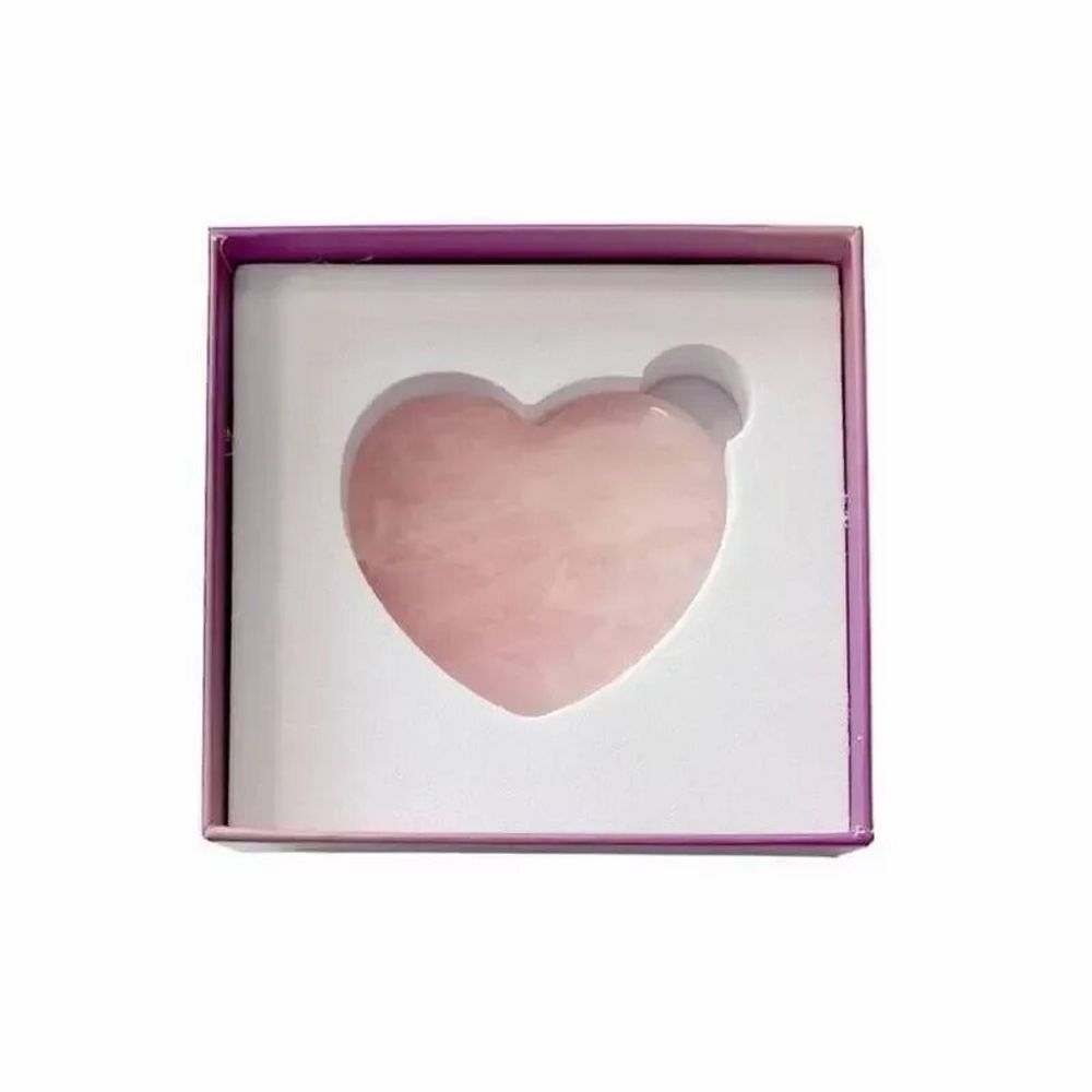 Bijoux - Massage Gua Sha Coeur en Quartz Rose A+ - ARABESK