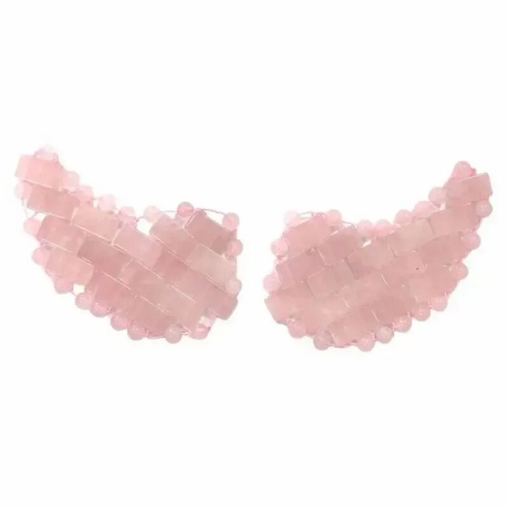 Bijoux - Patch yeux Quartz Rose A+ (lot de 2) du Brésil - ARABESK
