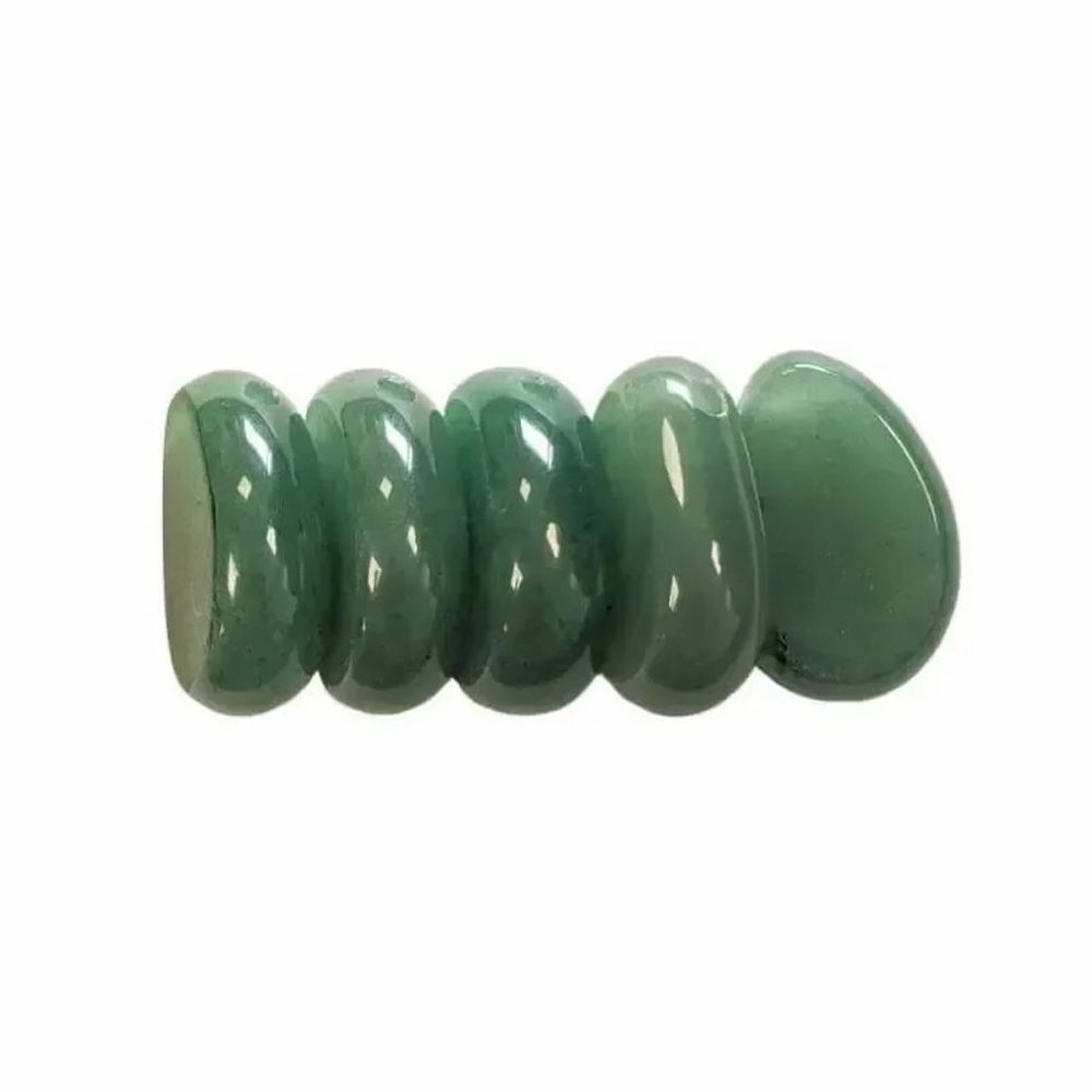 Jewelry - Pierced Stone Pendant Green Aventurine A 20-30mm X 5 - ARABESK