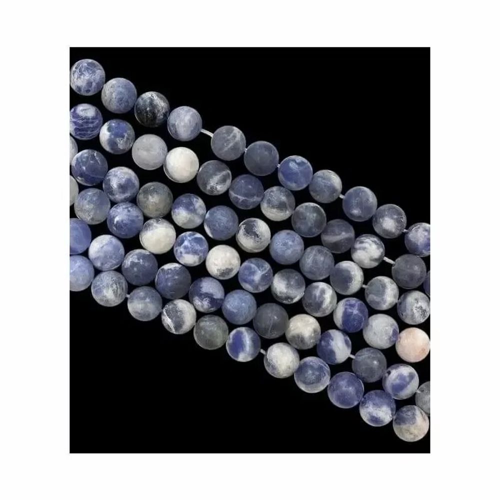 Bijoux - Sodalite perles mates 8mm sur fil 40cm - ARABESK