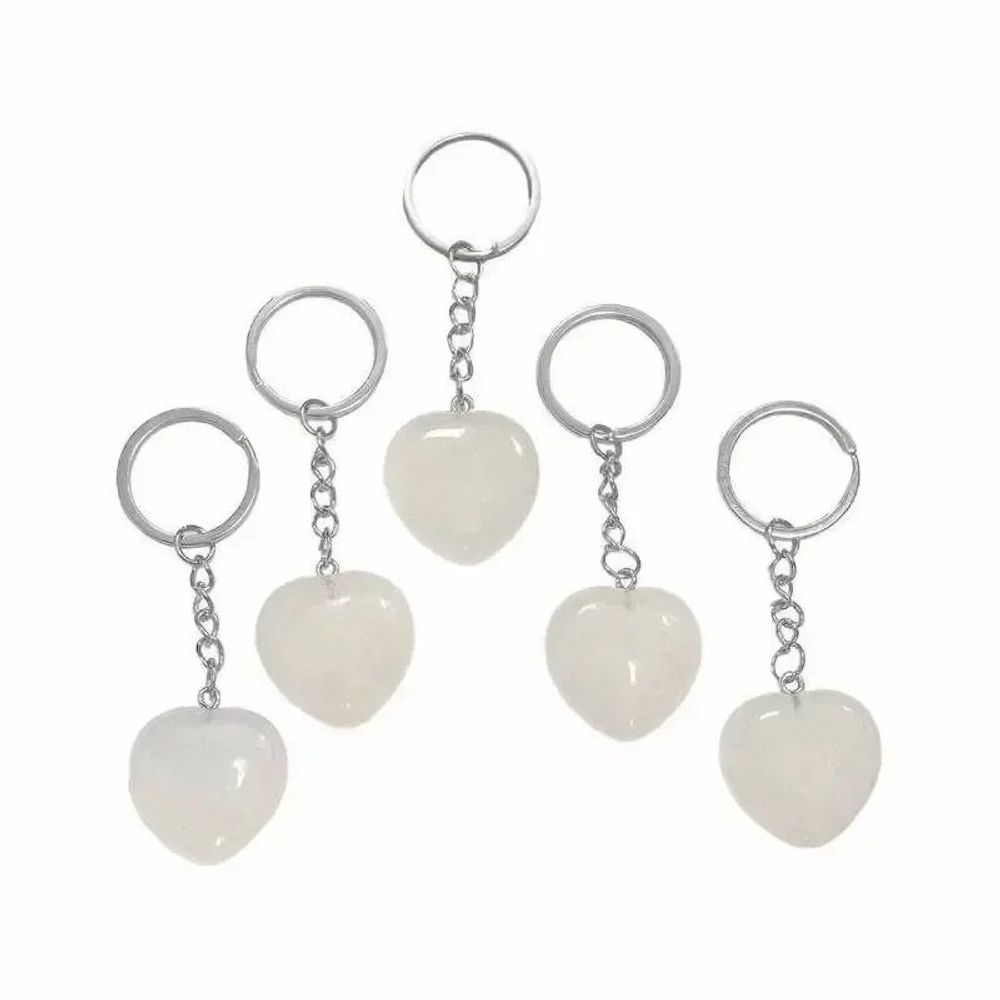 Jewelry - Rock Crystal A Heart Keyring 30mm x 5 - ARABESK