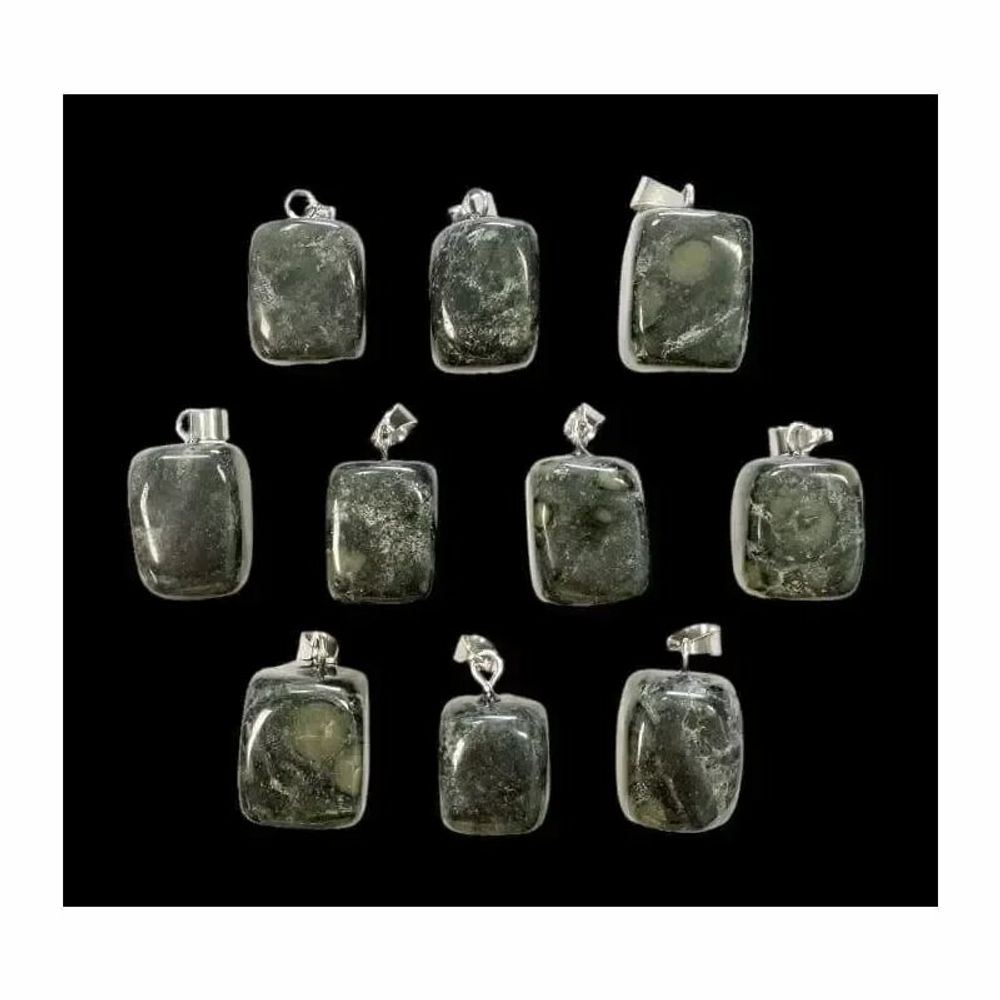 Jewelry - Kambaba Jasper Rolled Stone Pendant x 10 - ARABESK