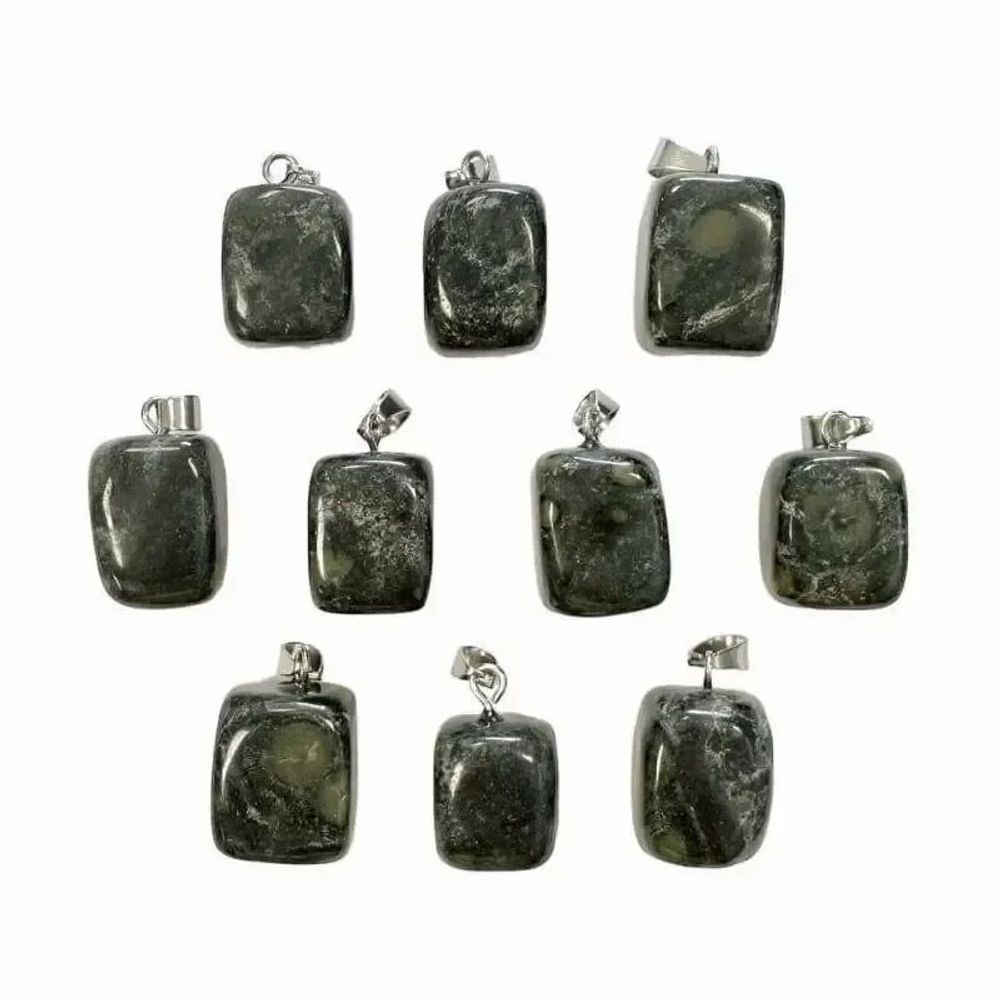 Jewelry - Kambaba Jasper Rolled Stone Pendant x 10 - ARABESK