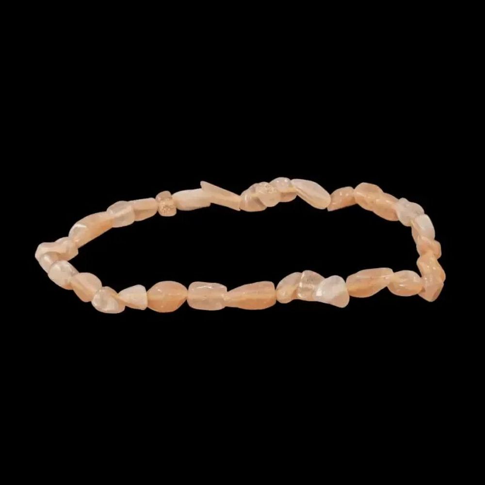 Bracelets - Pink Moonstone Bracelet A rolled stones - ARABESK