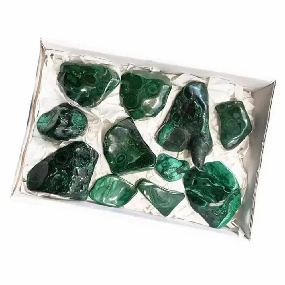 Bijoux - Pack Malachites polies un coté 1900g - ARABESK