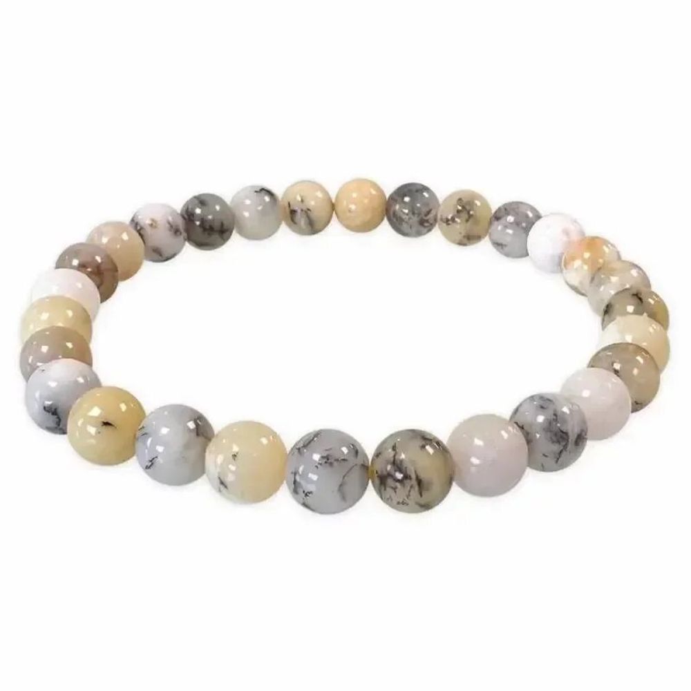 Bracelets - Bracelet  Opale Dendrite A perles 6-7mm - ARABESK