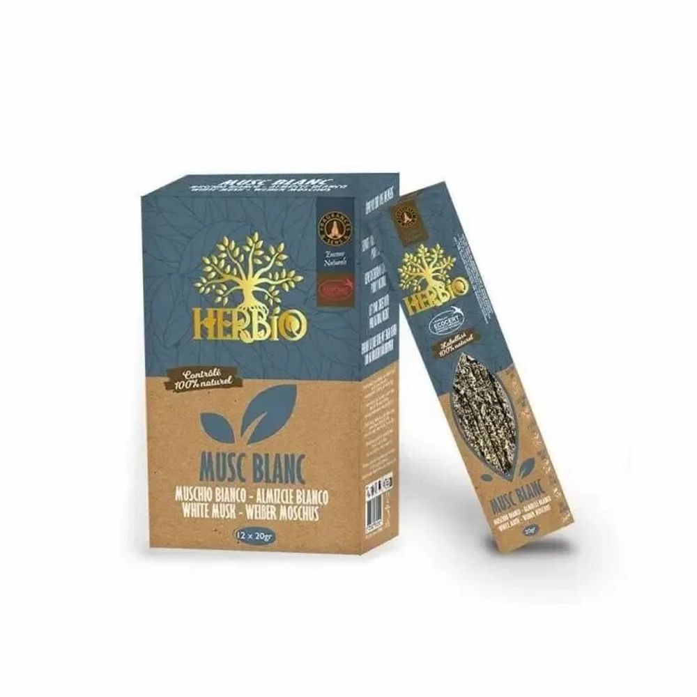 Scents - Smudge Incense Ecocert Herbio White Musk 20g - ARABESK