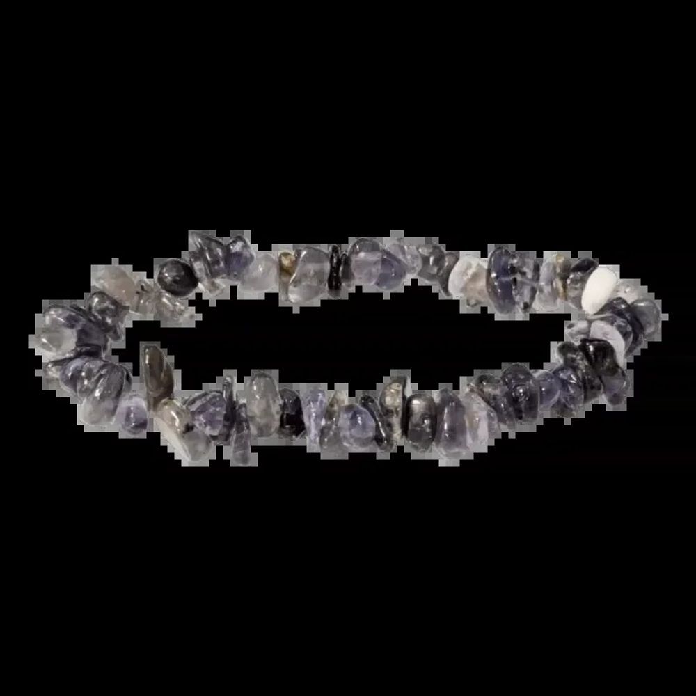 Bracelets - Cordierite Lolite Bracelet A chips 5-8mm 18cm - ARABESK
