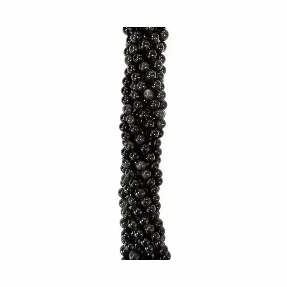 Jewelry - Obsidian Rainbow A 4mm pearls on string - ARABESK