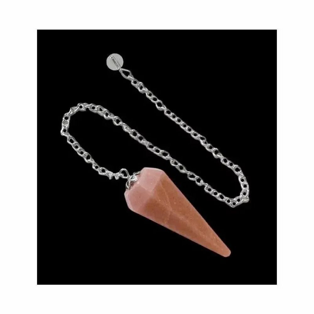Jewelry - Aventurine Peach Pendulum conical 6 faces - ARABESK
