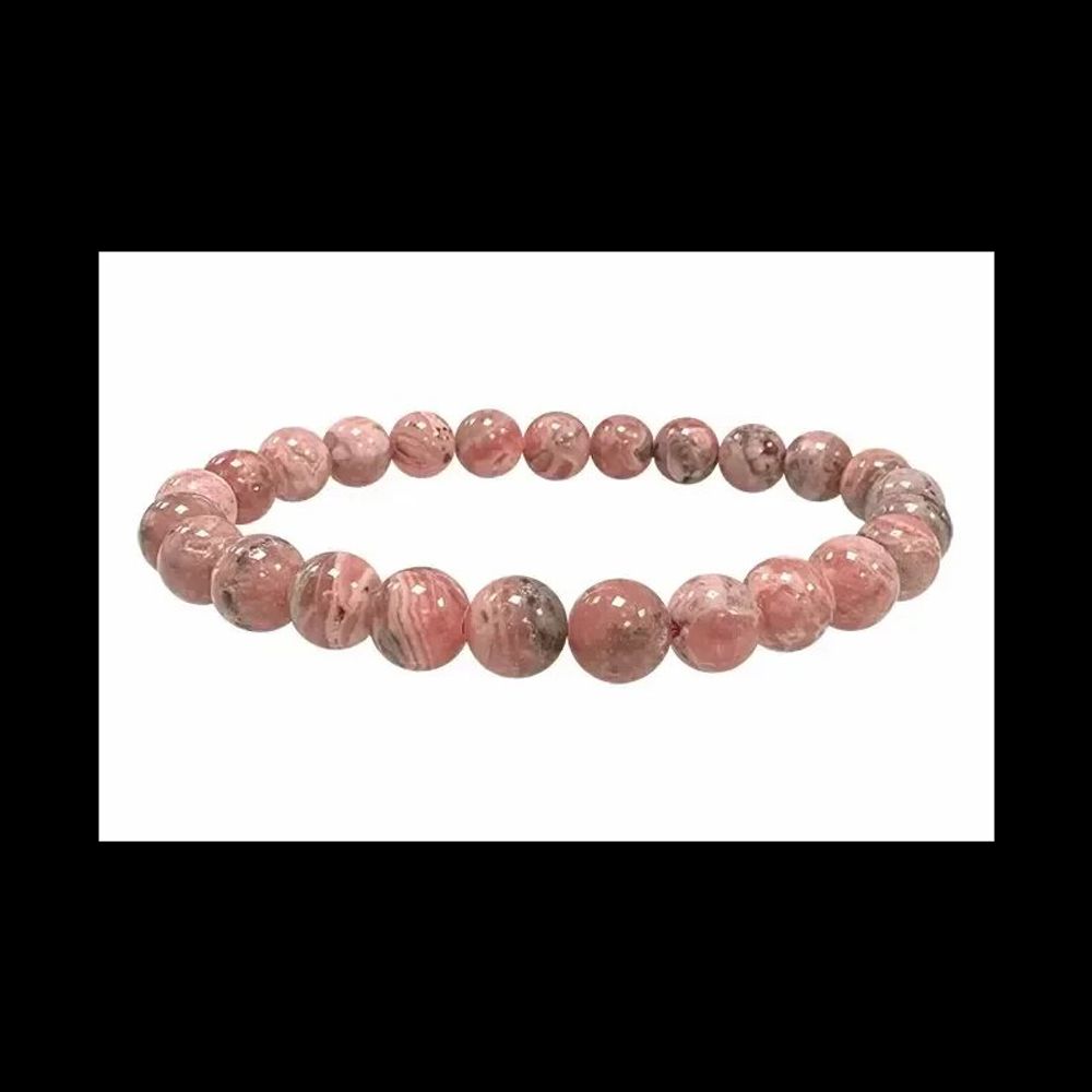 Bracelets - Bracelet Rhodochrosite Argentine A perles 7-8mm - ARABESK