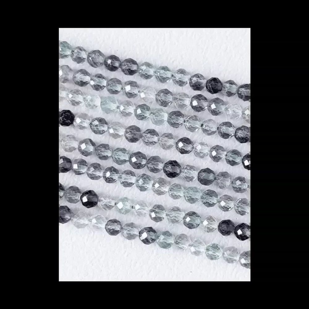 Jewelry - Faceted Fluorite AA 3mm beads on 40cm wire - ARABESK