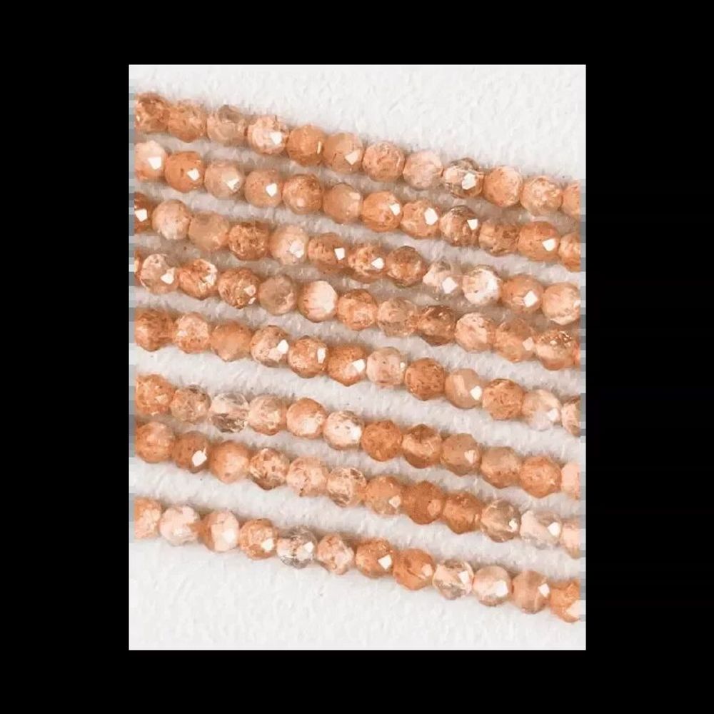 Bijoux - Pierre de Soleil Facettée AA perles 3mm sur fil 40cm - ARABESK