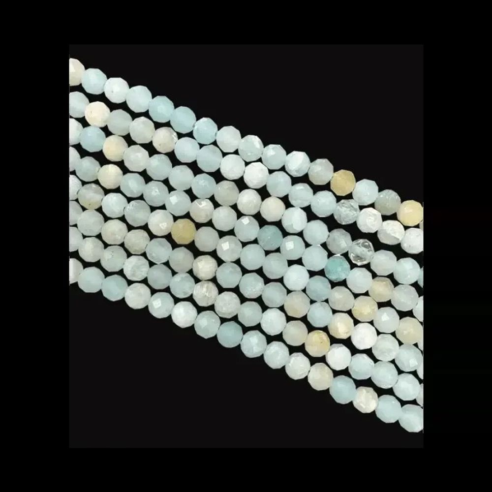 Jewelry - Faceted Amazonite AA beads 3-4mm on 40cm wire - ARABESK