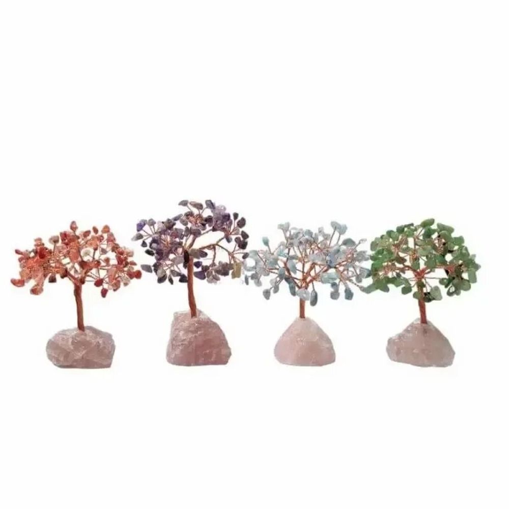 Bijoux - Arbre de Vie Aigue Marine sur Druse Quartz Rose 12-13cm - ARABESK
