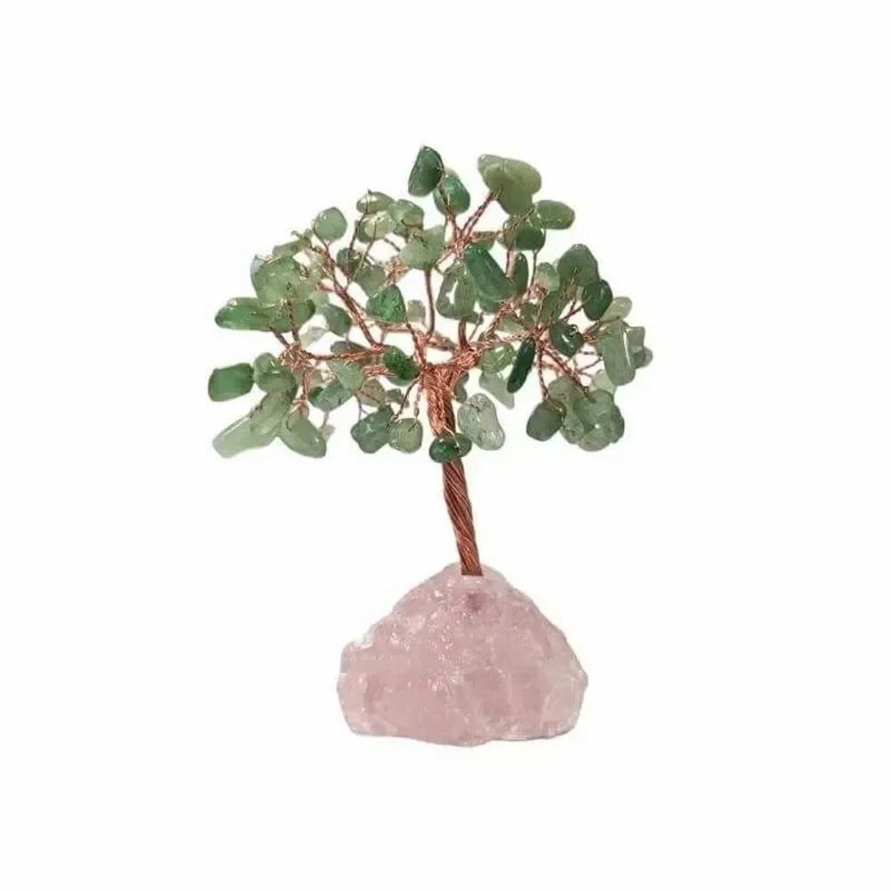 Jewelry - Tree of Life Green Aventurine on Rose Quartz Druse 12-13cm - ARABESK