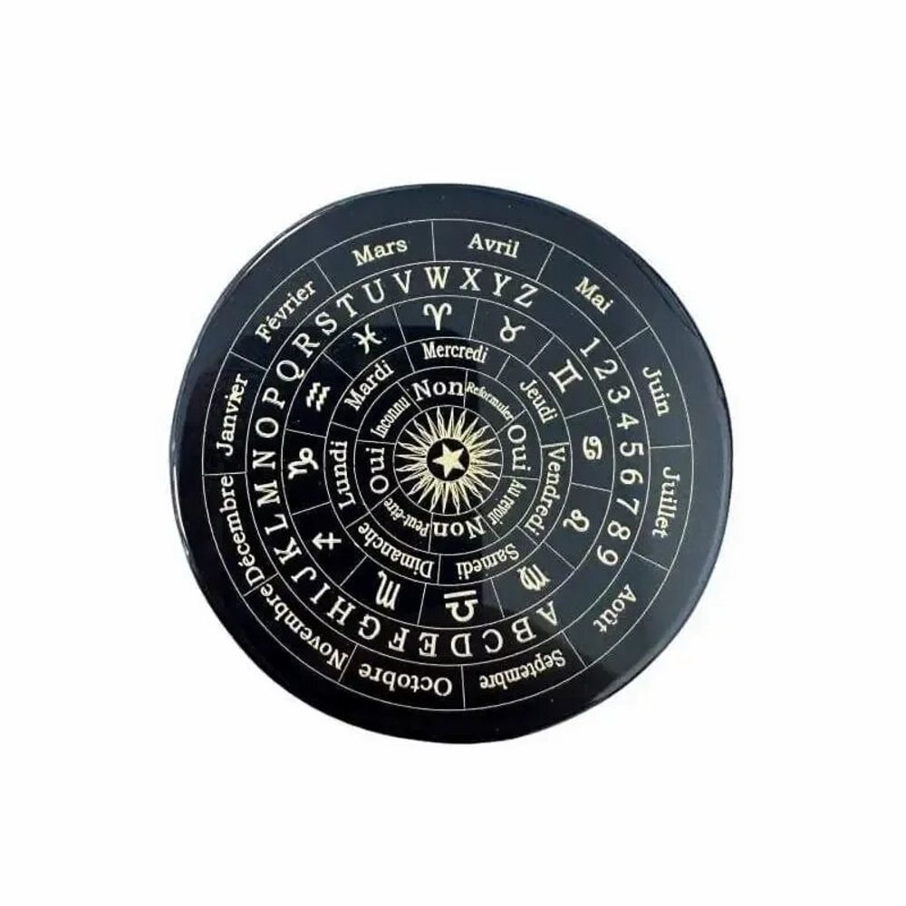 Bijoux - Plaque divinatoire Onyx noir 8cm - ARABESK