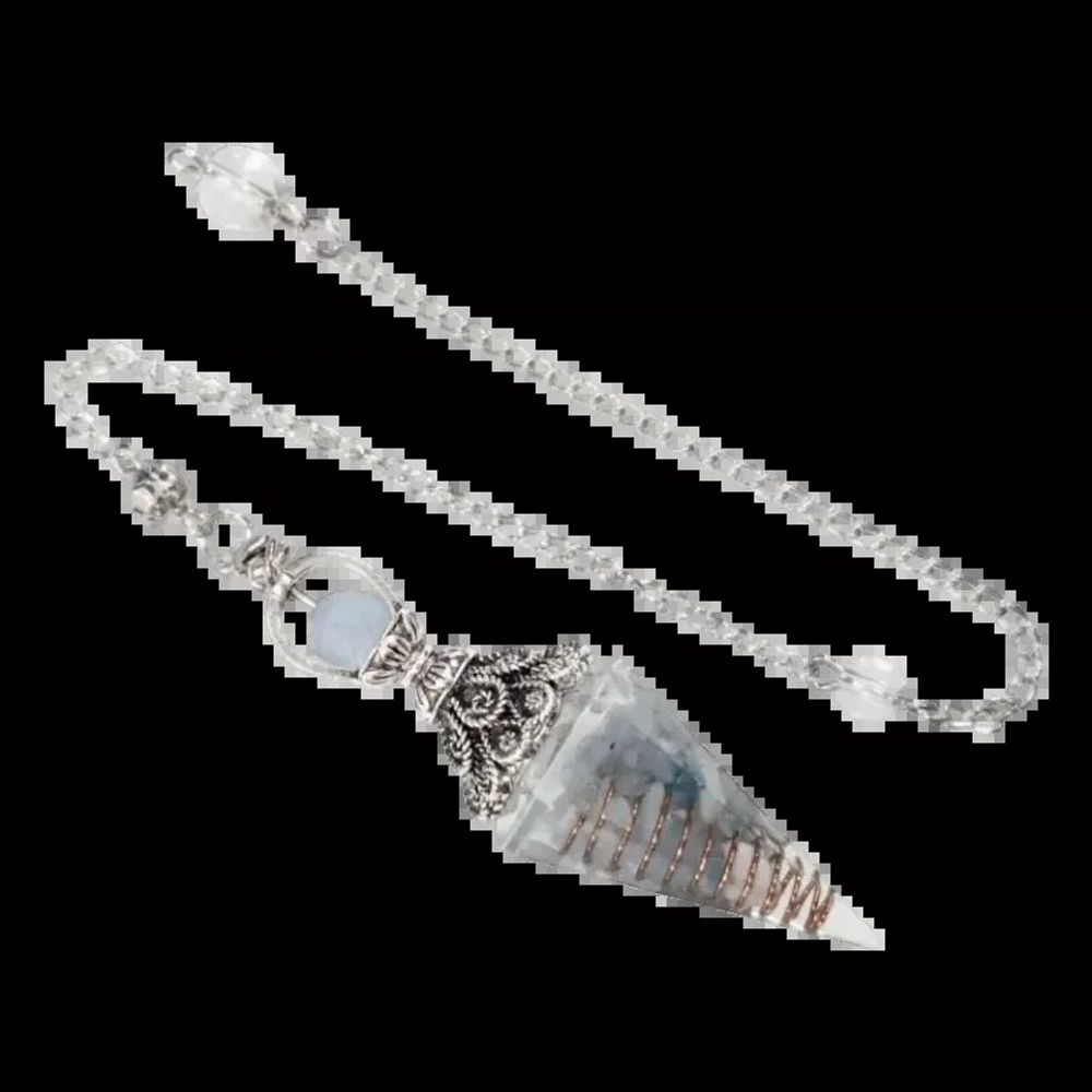 Bijoux - Pendule Orgonite Aigue Marine 6 faces - ARABESK