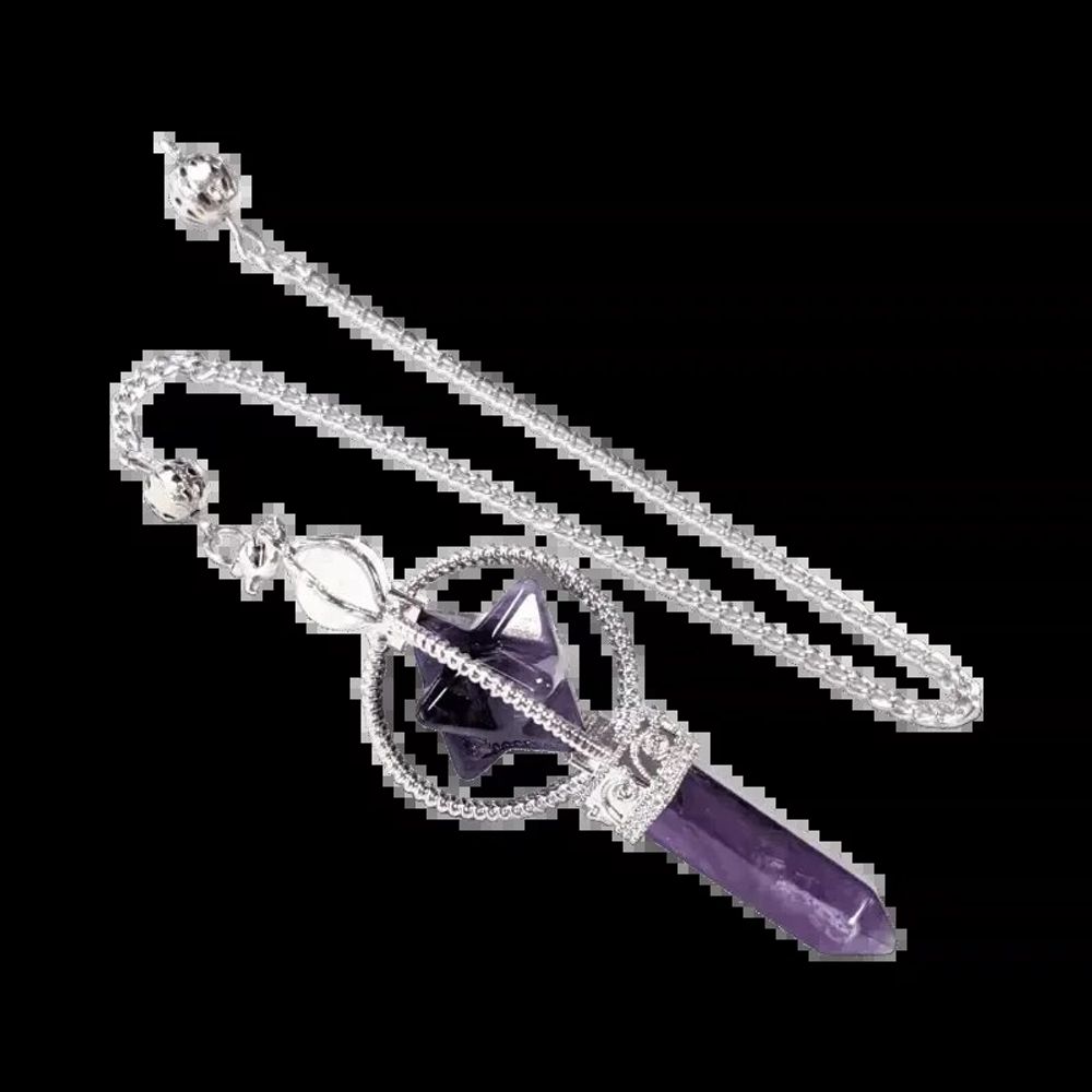 Jewelry - Amethyst Merkaba Pendulum 6 faces - ARABESK