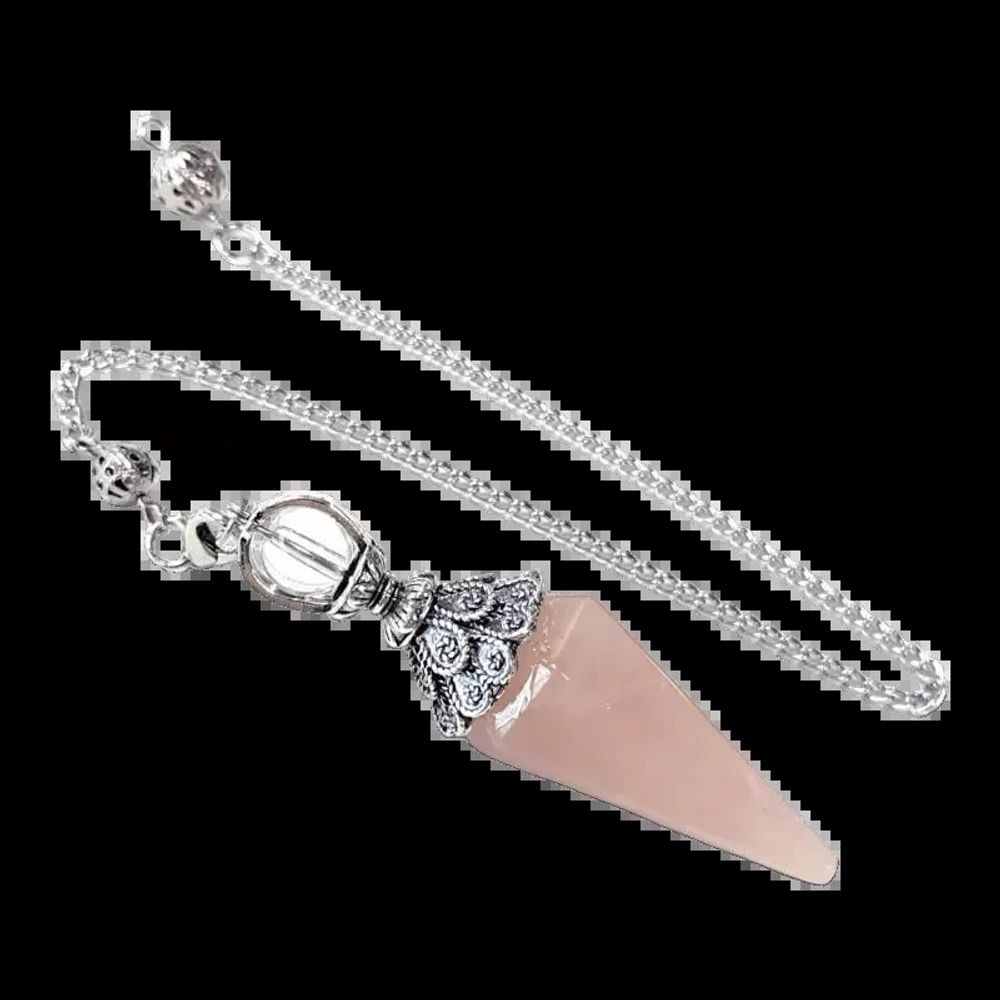 Bijoux - Pendule Quartz Rose 6 faces & Métal - ARABESK