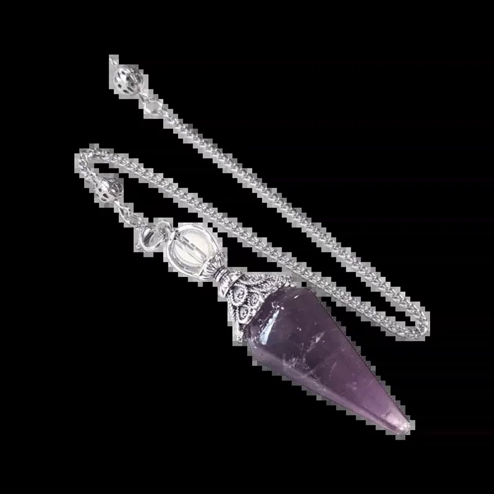 Bijoux - Pendule Amethyste 6 faces & Métal - ARABESK