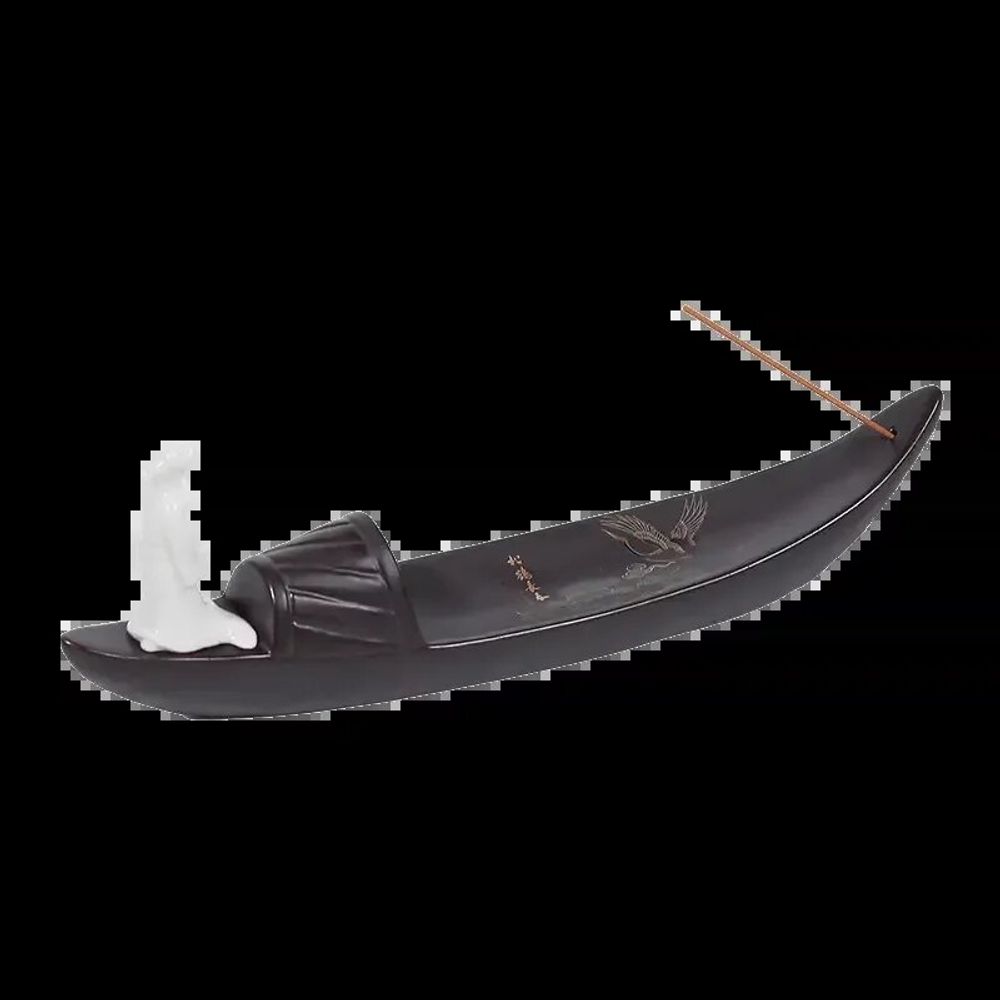 Scents - Chinese Boat Ceramic Incense Holder 28cm - ARABESK