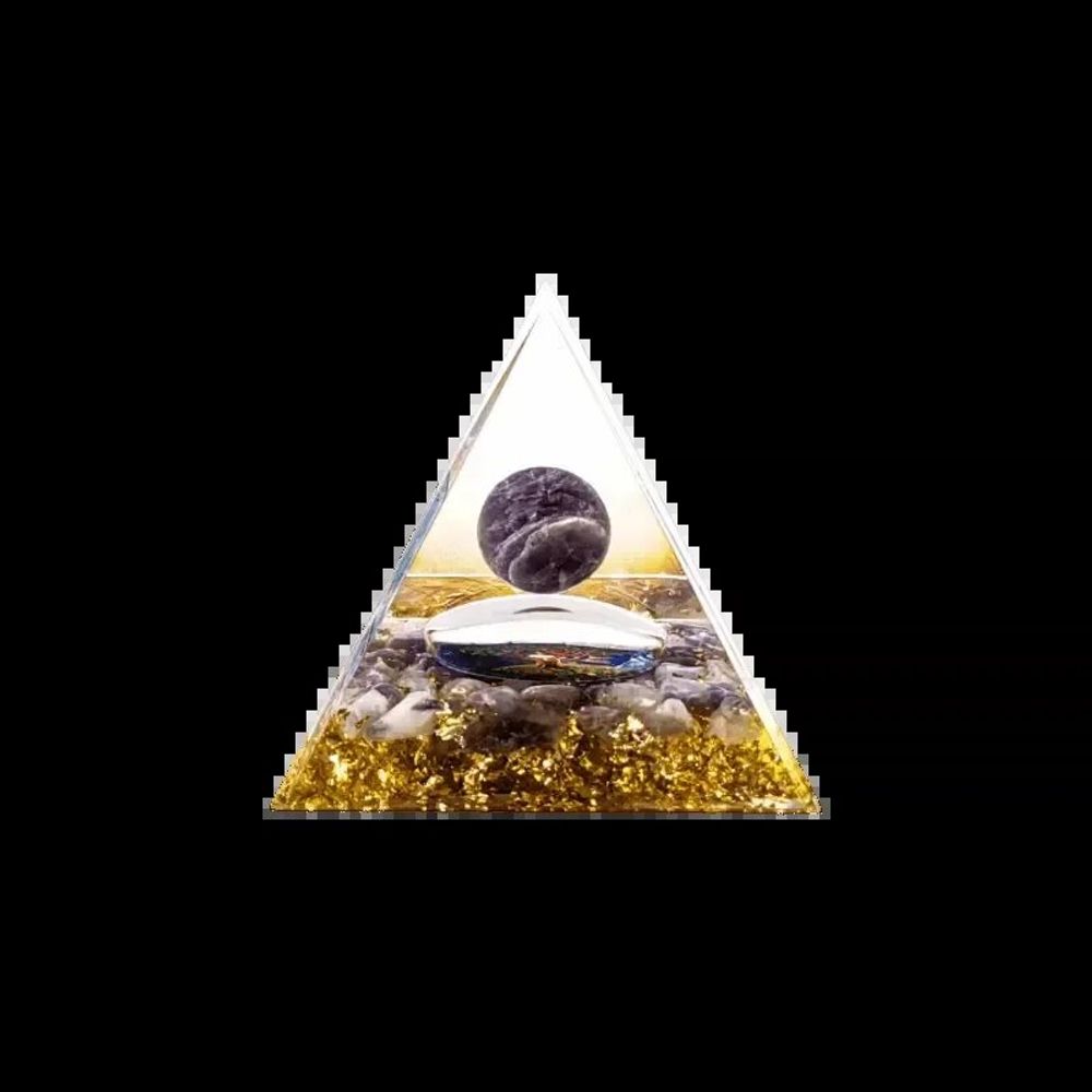Bijoux - Orgonite Pyramide Amethyste Arbre de Vie - ARABESK