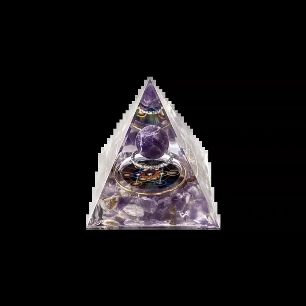 Jewelry - Orgonite Pyramid Amethyst Metatron - ARABESK