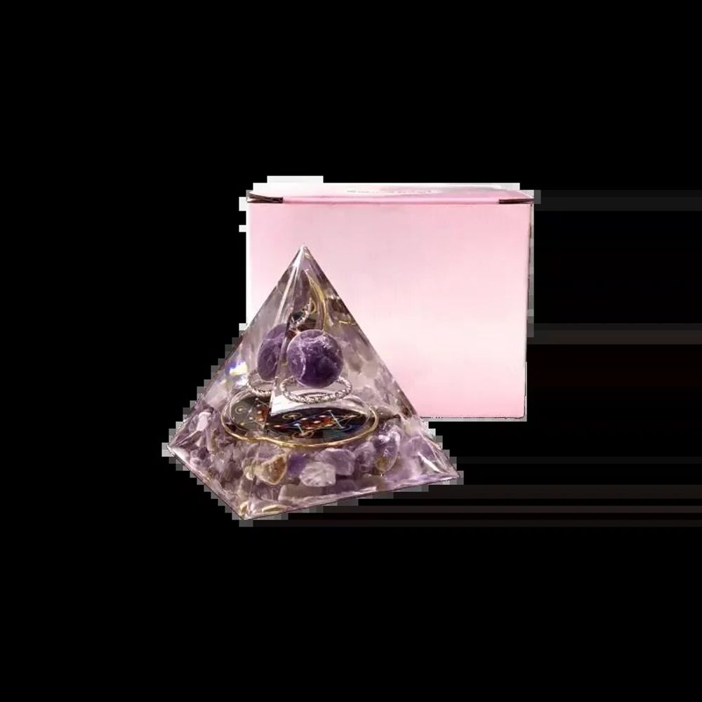 Jewelry - Orgonite Pyramid Amethyst Metatron - ARABESK