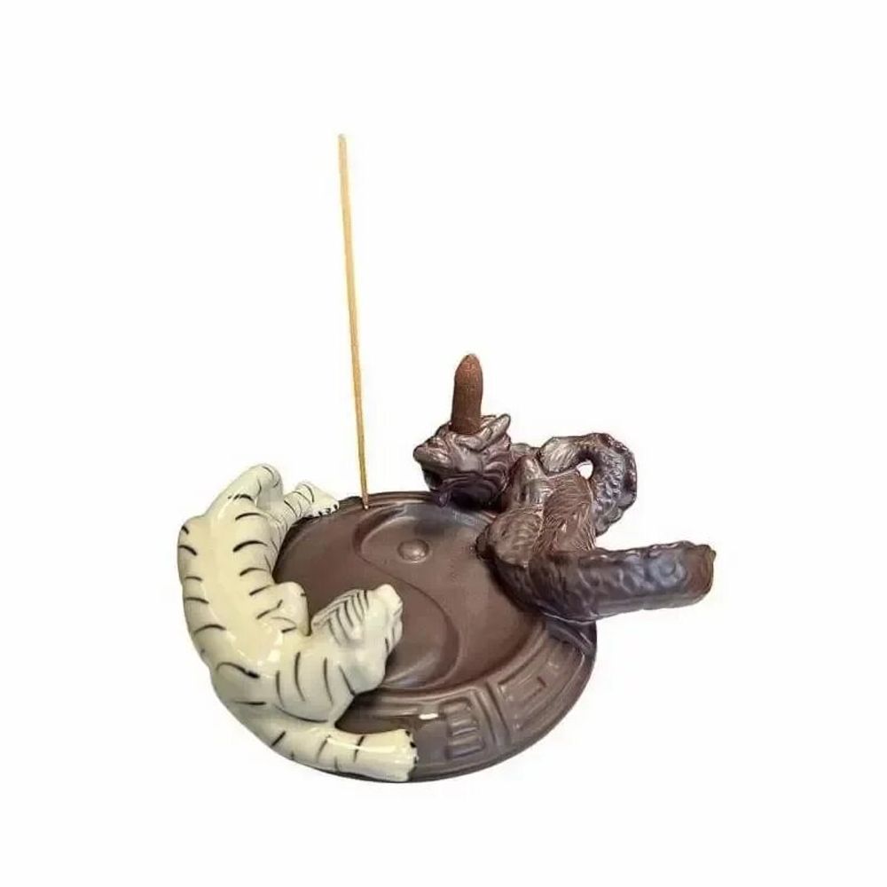 Scents - Backflow Dragon Incense Holder - Tiger 17cm - ARABESK