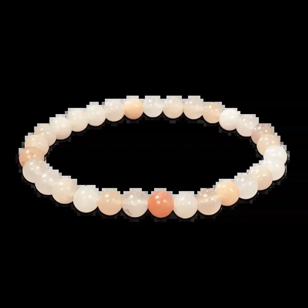 Bracelets - Peach Aventurine Bracelet With 6mm Beads - ARABESK
