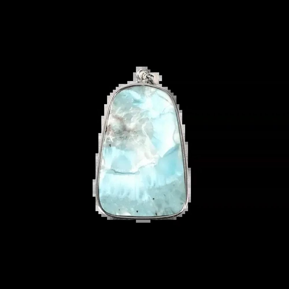 Jewelry - 925 Silver Larimar AA Pendant 15.88g - ARABESK