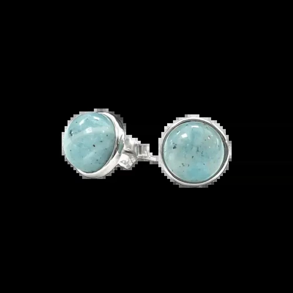 Jewelry - 925 Silver Earrings Amazonite AA 8mm - ARABESK