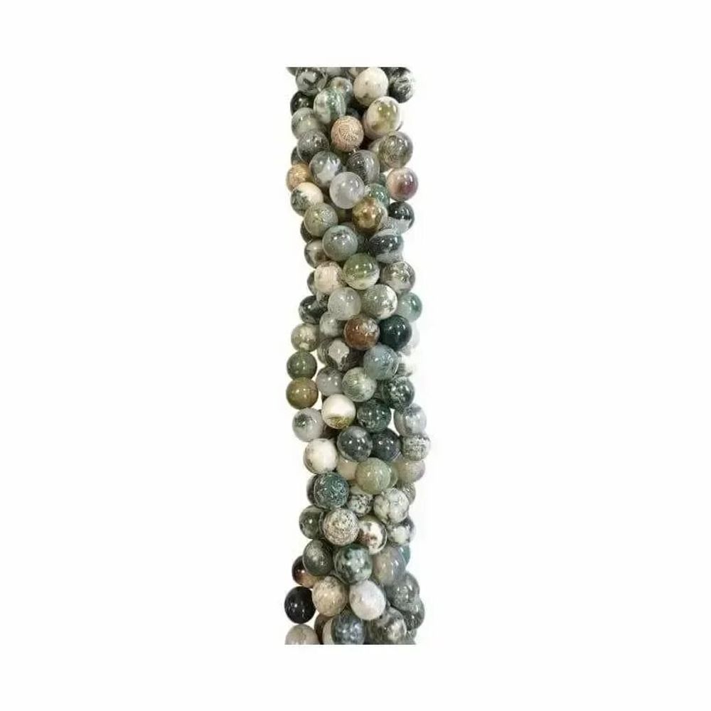 Bijoux - Agate Arbre A perles 4mm sur fil 40cm - ARABESK