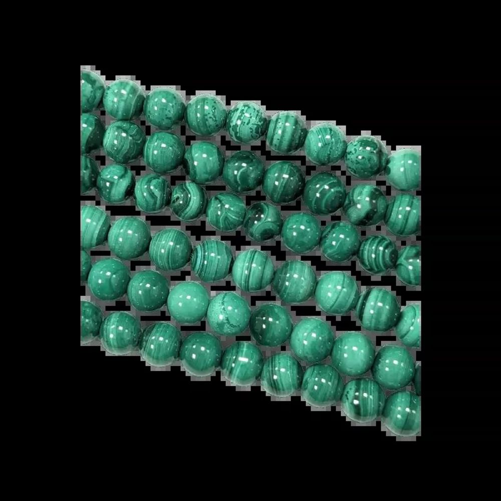 Bijoux - Malachite Claire AA perles 7mm sur fil 40cm - ARABESK