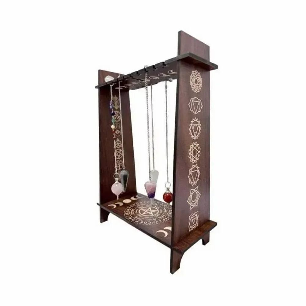 Jewelry - Brown wood divinatory pendulum holder - ARABESK