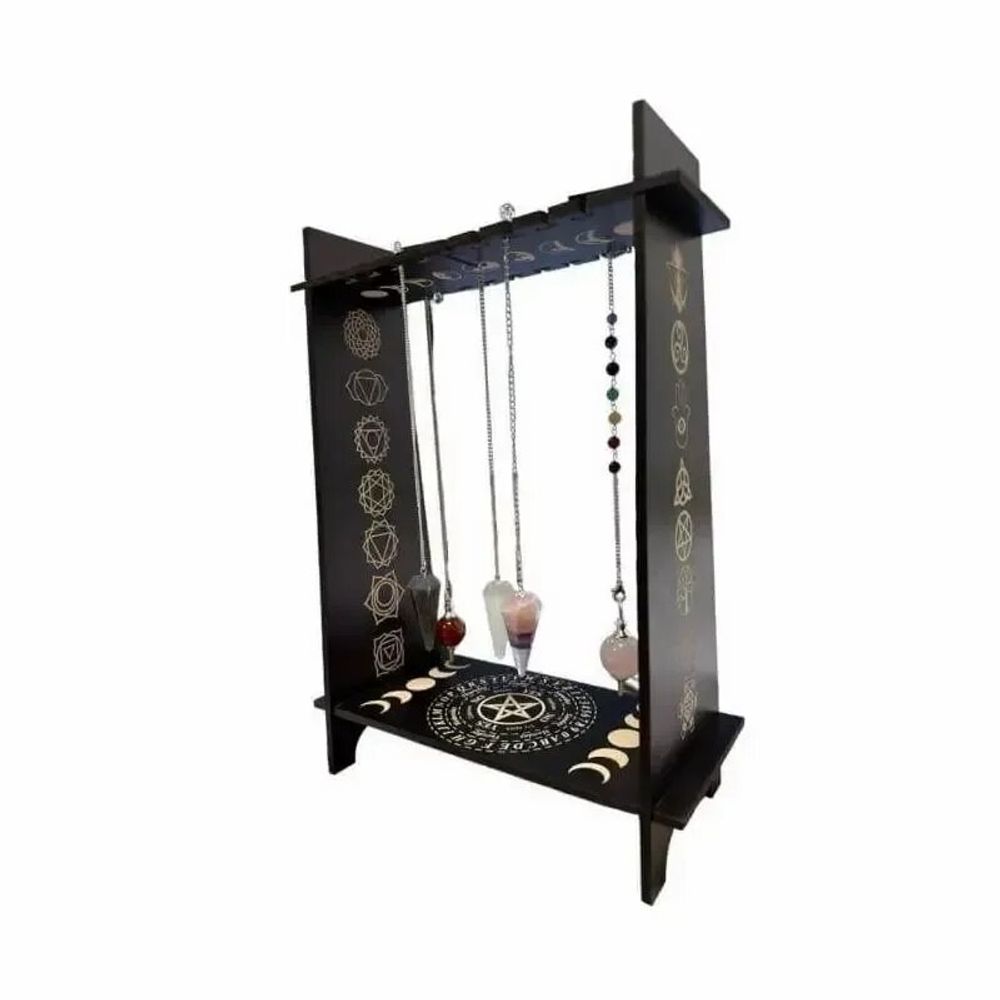 Jewelry - Black wooden divinatory pendulum holder - ARABESK