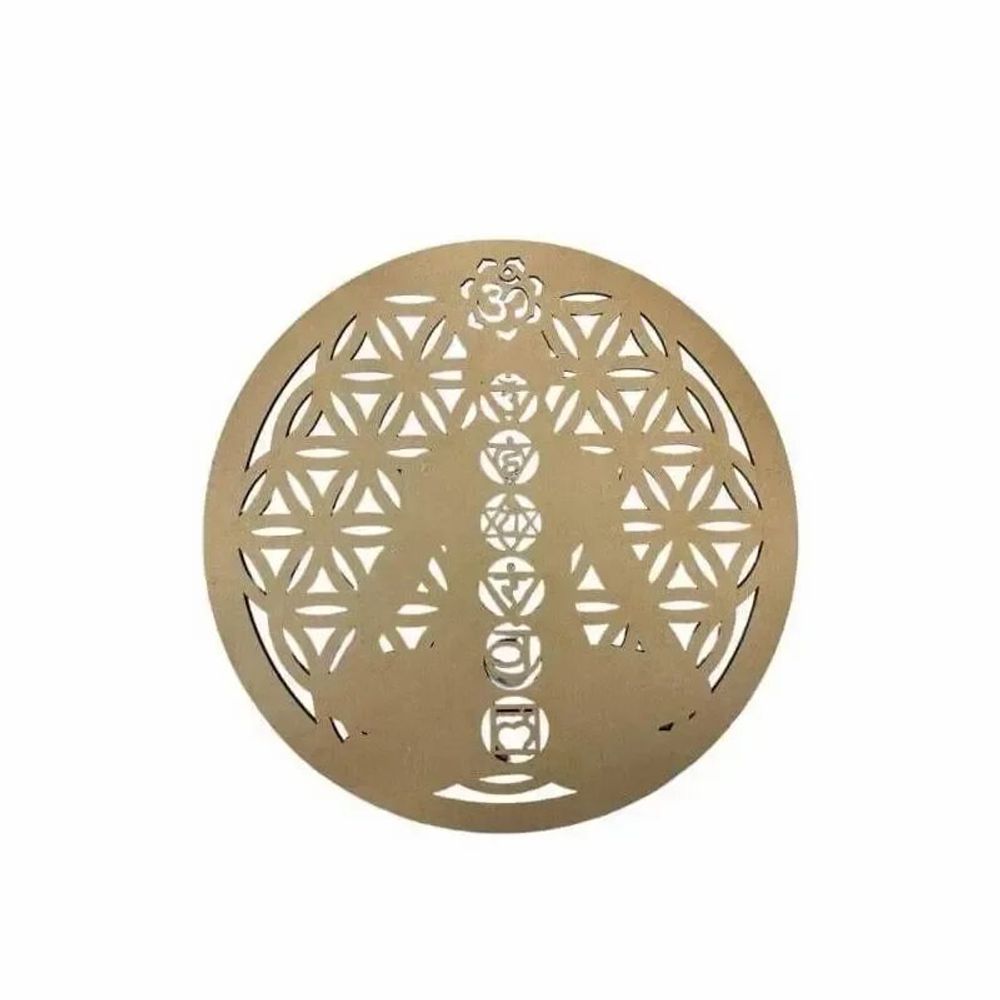 Jewelry - 7 Chakras wooden plaque 30cm - ARABESK