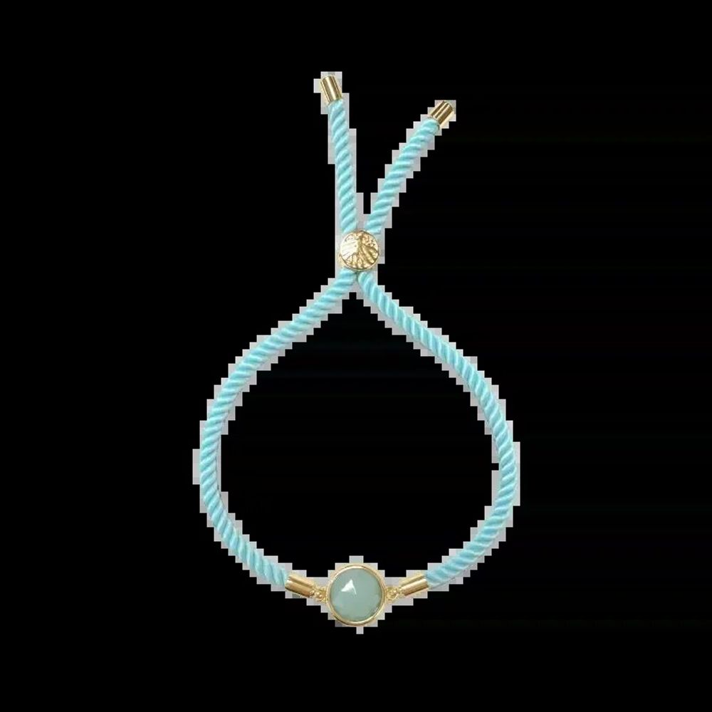 Bracelets - Faceted Round Amazonite Brass Rope Bracelet 12mm - ARABESK
