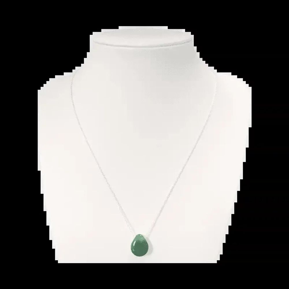 Jewelry - 925 Silver Necklaces Green Aventurine Pierced Stone A 14mm - ARABESK