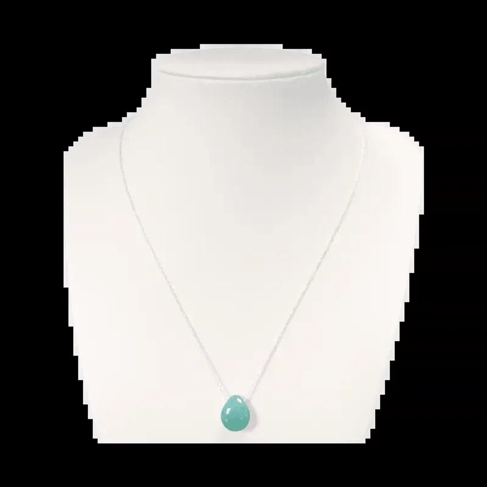 Bijoux - Colliers Argent 925 Pierre Percée Amazonite AA 14mm - ARABESK