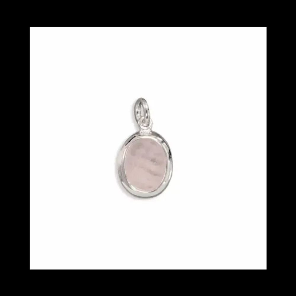 Jewelry - 925 Silver Oval Pendant Rose Quartz AA 13mm - ARABESK