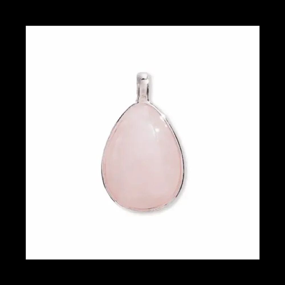 Bijoux - Pendentif Goutte Argent 925 Quartz Rose AA 23.5mm - ARABESK