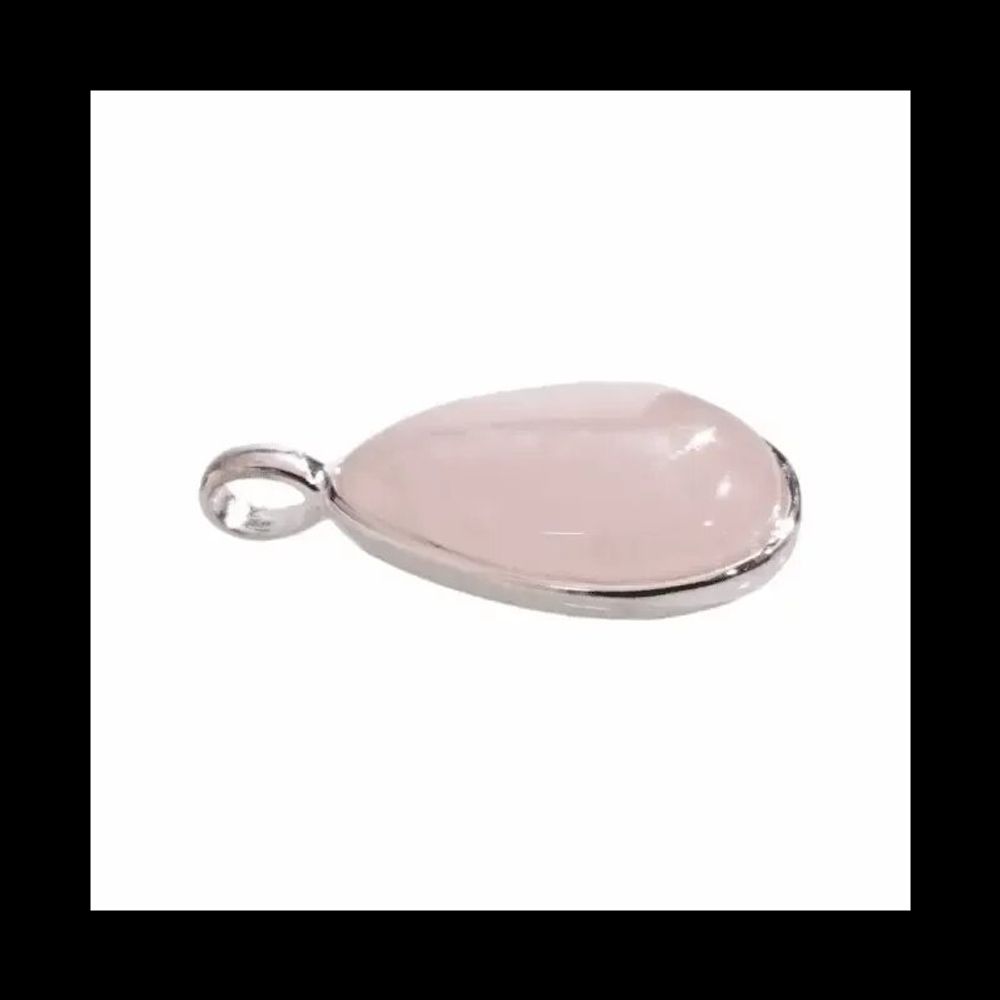 Bijoux - Pendentif Goutte Argent 925 Quartz Rose AA 23.5mm - ARABESK