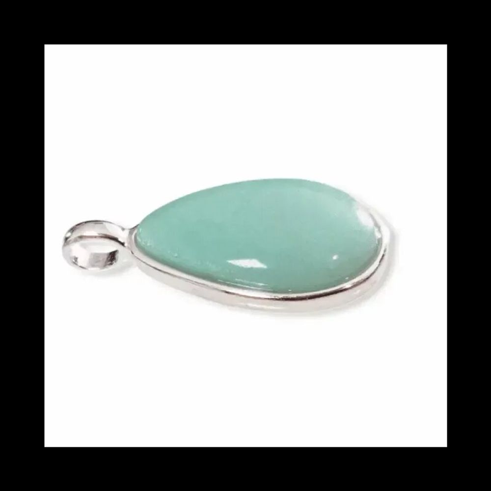 Jewelry - Amazonite 925 Silver Drop Pendant 23.5mm - ARABESK